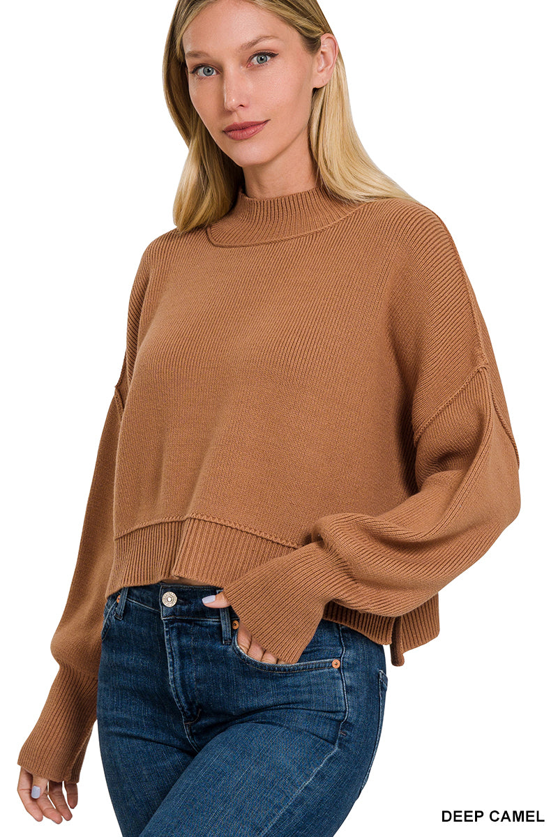 Sleeveless side slit sweater main image 1
