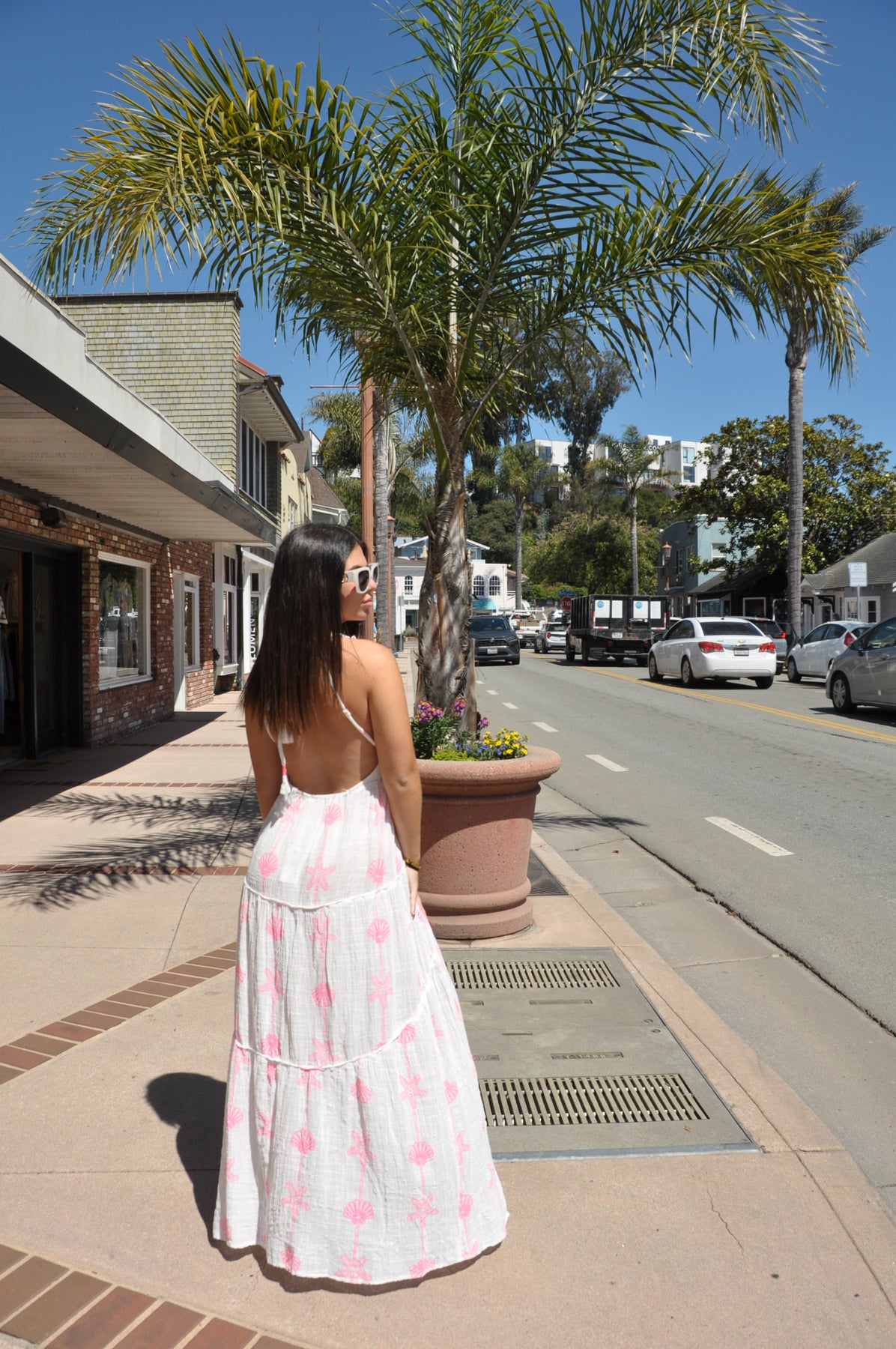 Surf Gypsy Pink Shell Halter Maxi Dress – Beach Style – Katalina's Boutique